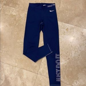 Nike Pro Navy Leggings